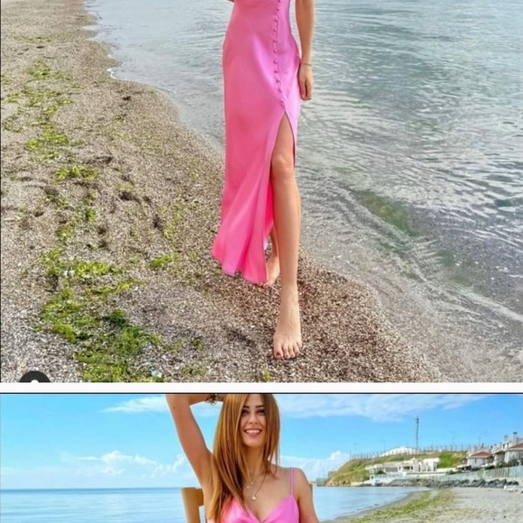 ❌SOLD❌ Zara satin midi dress - Picture 9 of 9